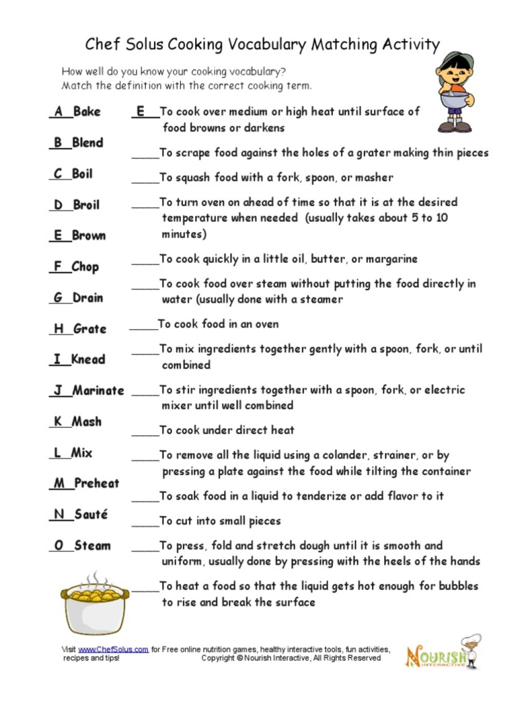 Picture of: N Cooking Activity PDF  PDF